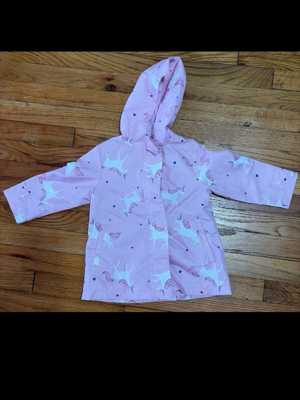 Carter's Pink Unicorn Hooded Raincoat